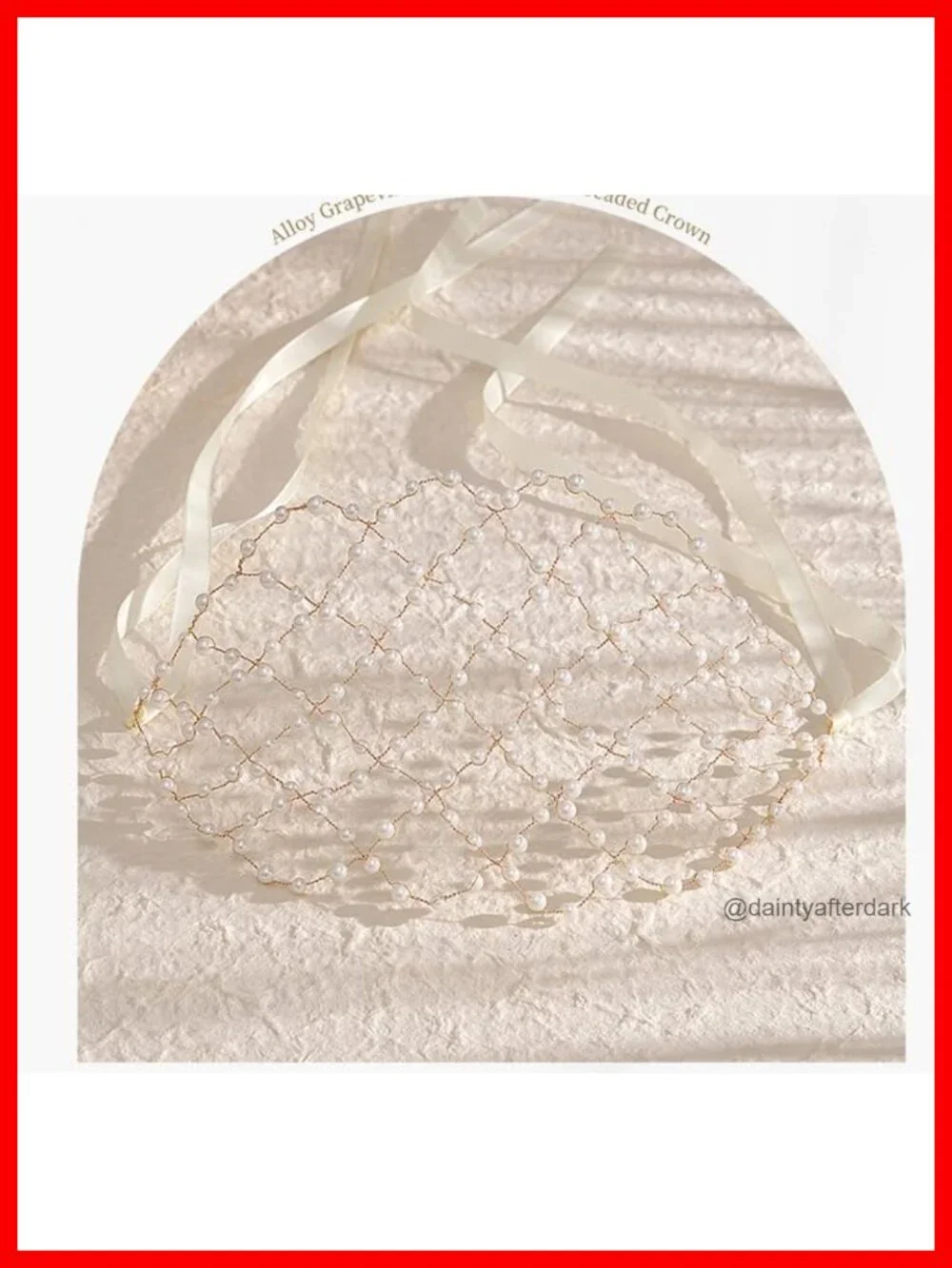 Vintage Pearl and Alloy Bridal Hair Mesh Headpiece for Wedding